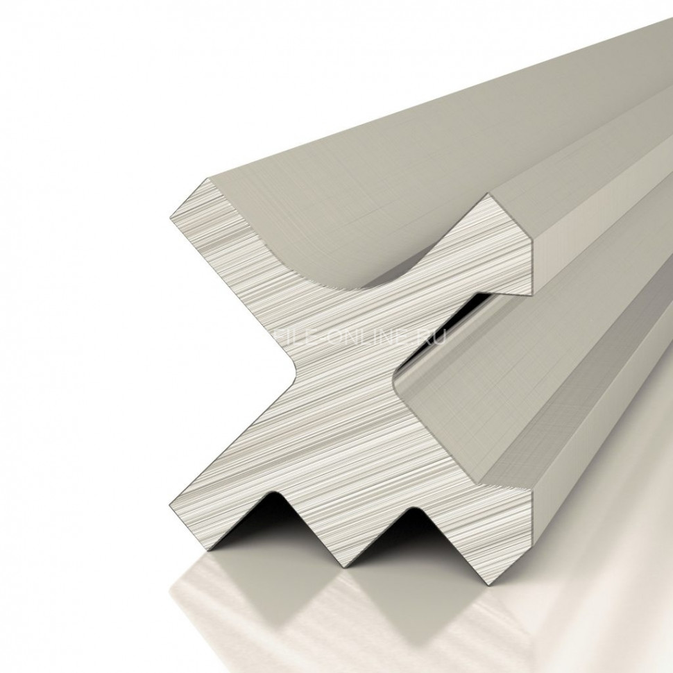 Теневая рейка алюминиевая Decaro D00X.A Titanium титан для стен и потолка 3 м