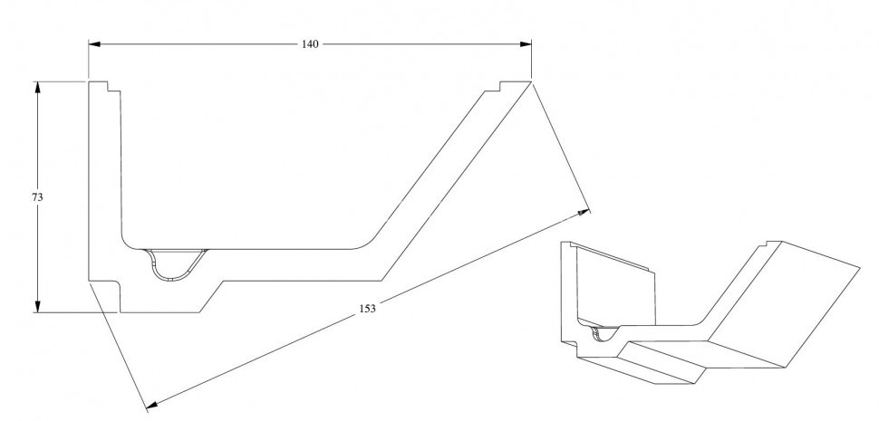 Потолочный плинтус для скрытой подсветки Orac Decor C358 белого цвета из полиуретана 73х140 мм 200 см