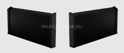 Комплект заглушек для плинтуса Евротрим F-70 ПВХ черный