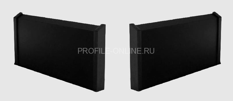 Комплект заглушек для плинтуса Евротрим F-70 ПВХ черный