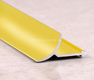 Внутренний профиль алюминиевый для плитки ПО-В9 золото матовое 2,7 м