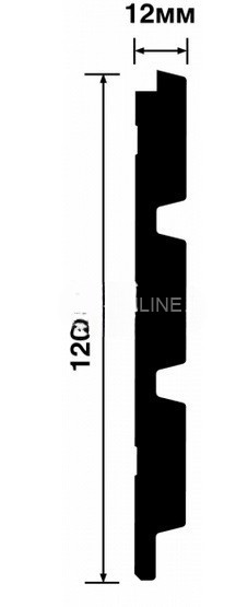 Отделочная стеновая декоративная панель с 3D эффектом 12х120 мм HiWood LV124 BR490 под дерево из фитополимера 2,7 м