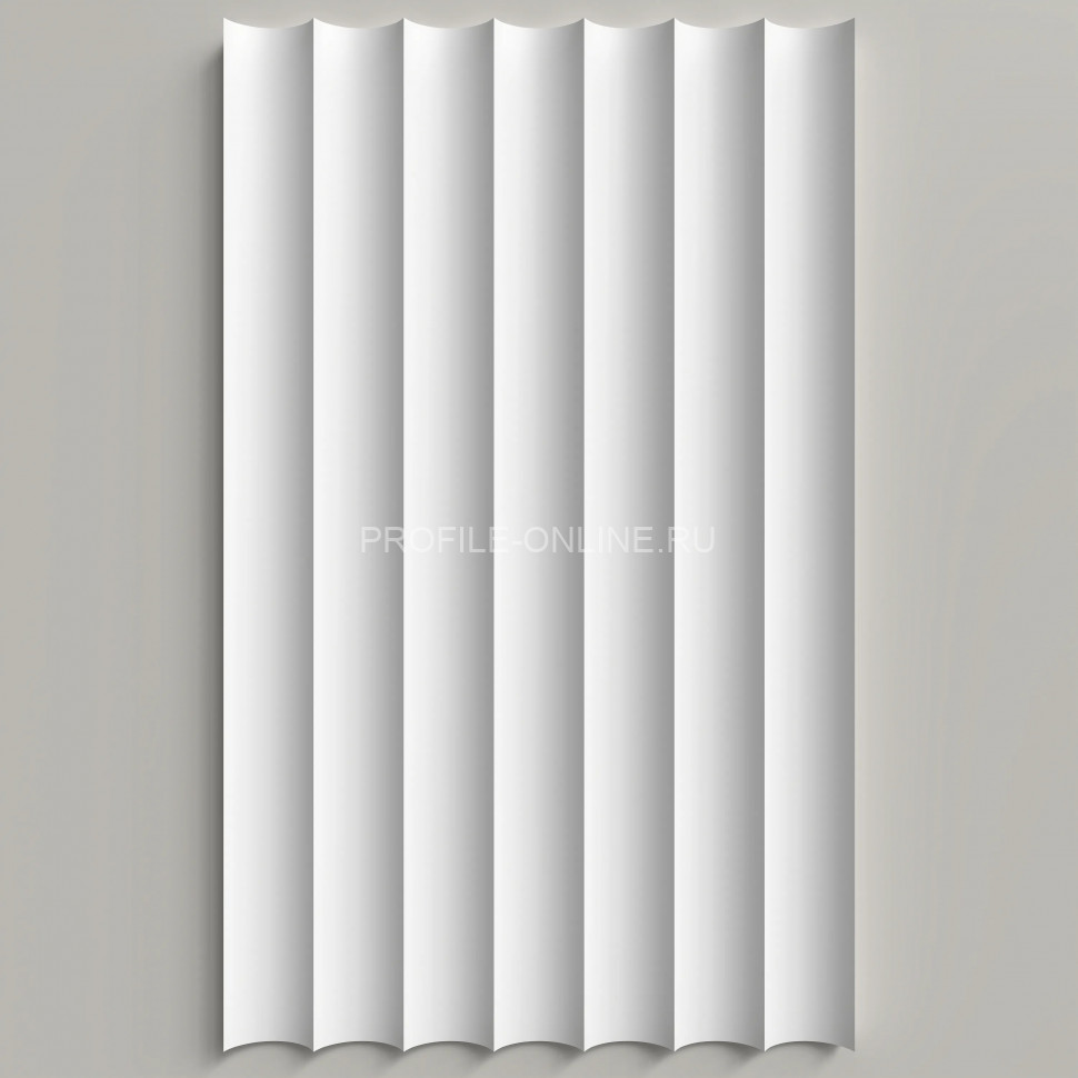 Отделочная стеновая декоративная панель 3D 240х10х3000 мм Decor-Dizayn DD900(3m) из полистирола белая, под покраску 3 м