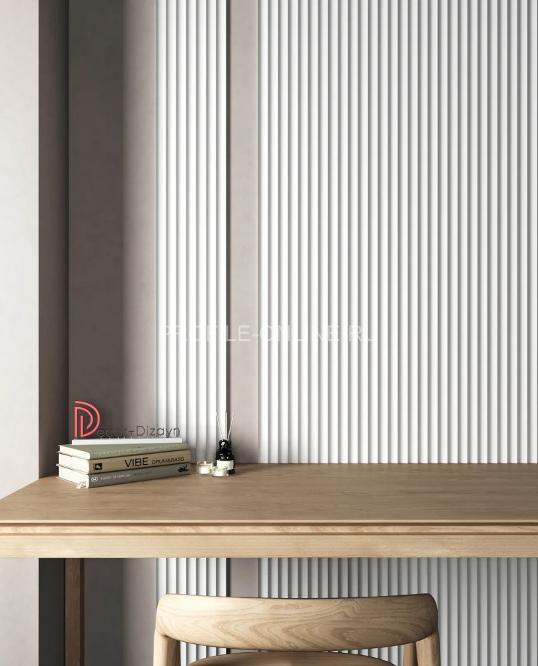 Отделочная стеновая декоративная панель 3D 240х10х3000 мм Decor-Dizayn DD900(3m) из полистирола белая, под покраску 3 м