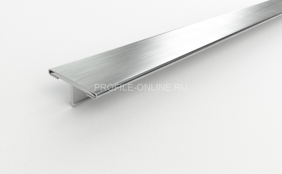 Нержавеющий Т-профиль стальной ST210-1B-27W серебро глянец браш 2,7 м