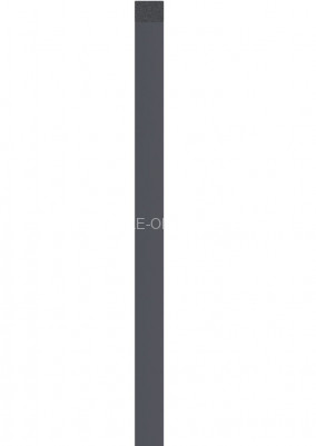 Универсальная планка-рейка для стеновой реечной панели VOX LINERIO U-S/M LINE (для S/M-line) антрацит 2650х25х12 мм