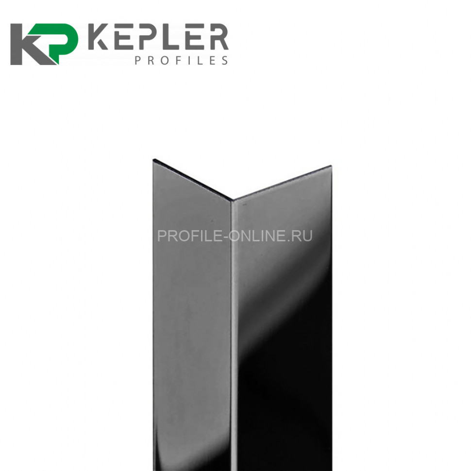 Равнополочный уголок 10х10 мм из нержавеющей стали SS 304 FSAP002-10-BP S.S.304 черный полированный 2.7 м