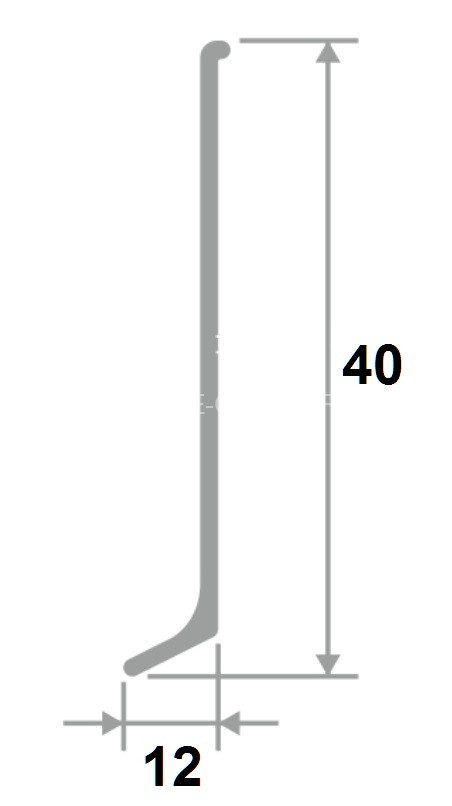 Стык для напольного плинтуса Диал ПЛ-40ст черный