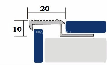Алюминиевый Z-профиль 10 мм Z-10 Бронза РЕ 2,7 м (упаковка 10 штук)