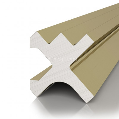 Теневая рейка алюминиевая Decaro D00X.A Brass цвет латунный для стен и потолка 3 м