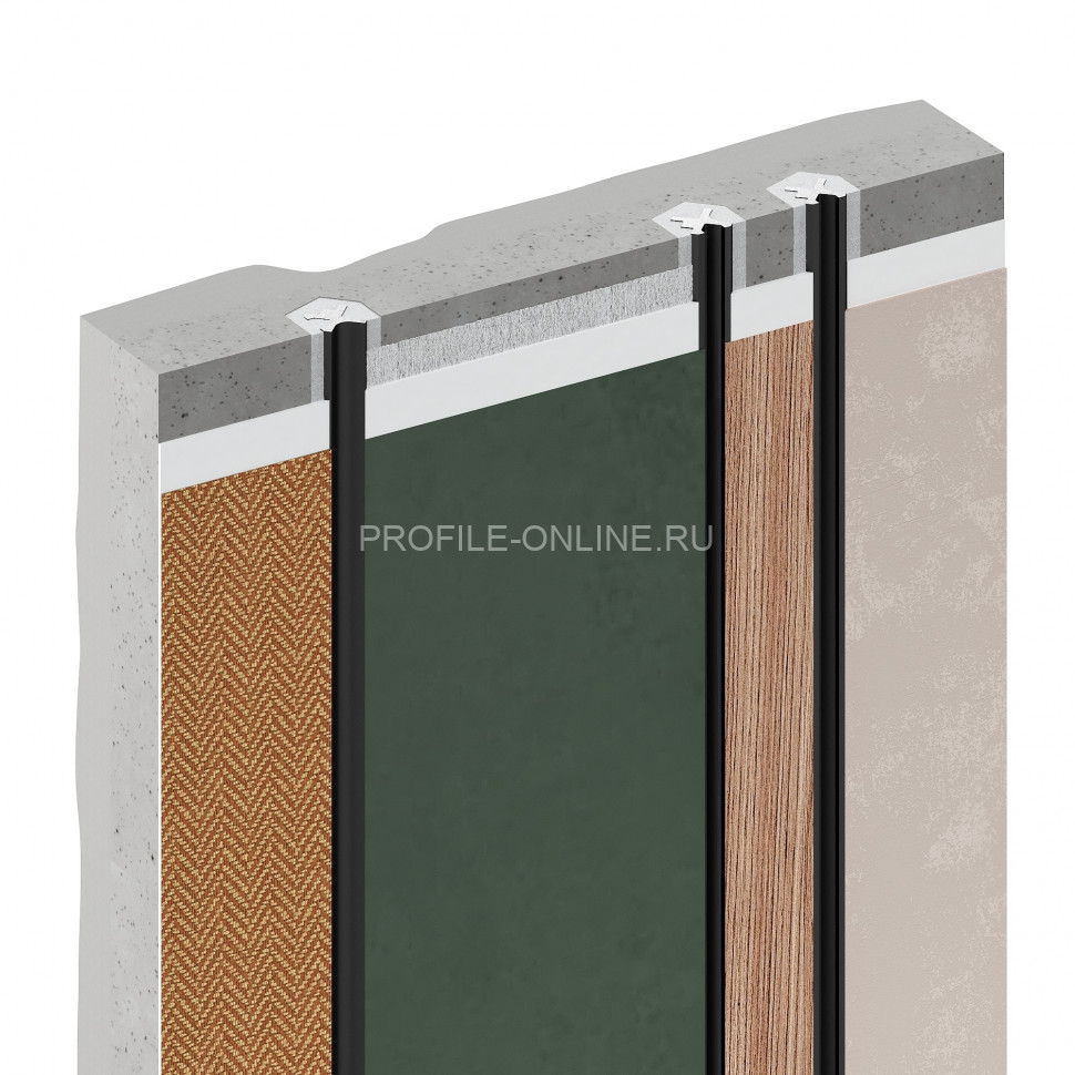 Теневая рейка алюминиевая Decaro D00X.A Brass цвет латунный для стен и потолка 3 м