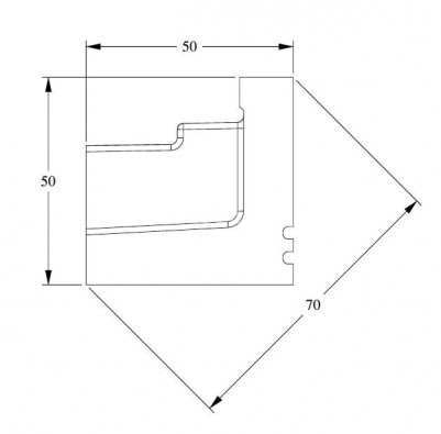 Потолочный плинтус для скрытой подсветки Orac Decor C361 белого цвета из полиуретана 50х50 мм 200 см
