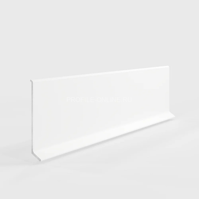 Напольный плинтус 10х60 мм из алюминия Laconistiq Adhesive 60 белый 250 см