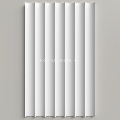 Отделочная стеновая декоративная панель 3D 240х10х2000 мм Decor-Dizayn DD900 из полистирола белая, под покраску 2 м