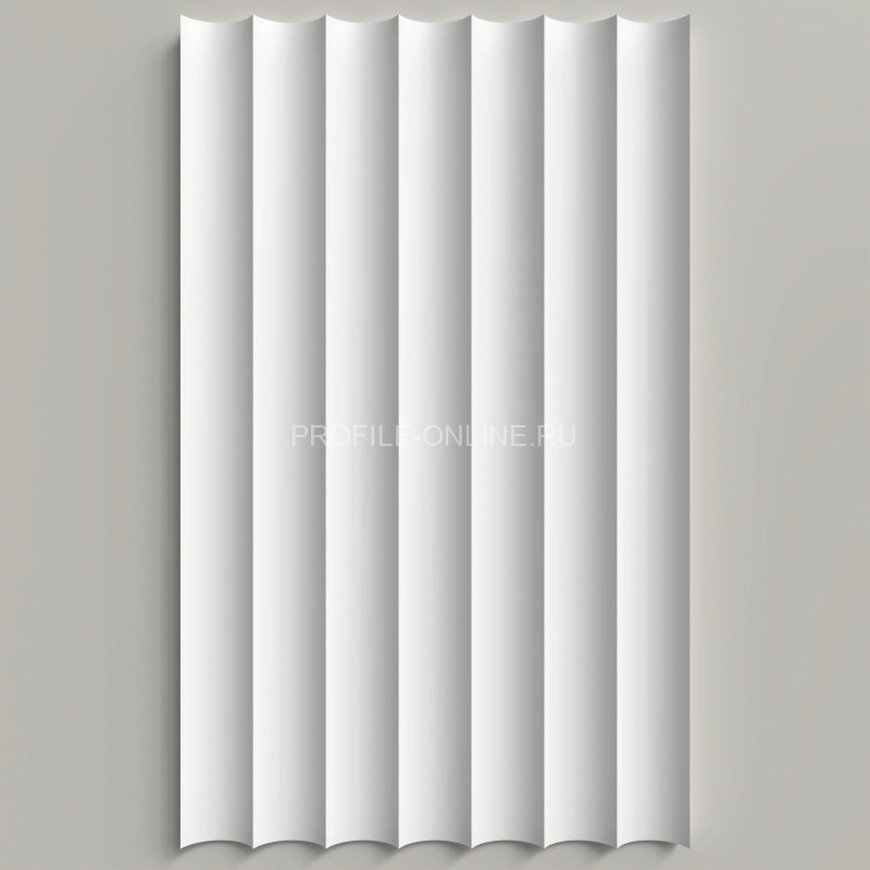 Отделочная стеновая декоративная панель 3D 240х10х2000 мм Decor-Dizayn DD900 из полистирола белая, под покраску 2 м