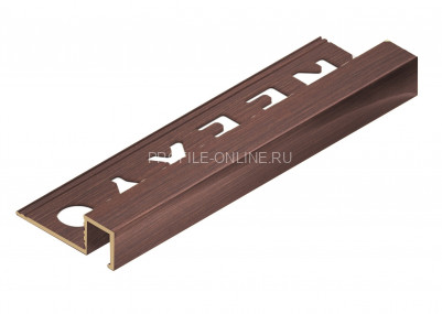 Латунный П-образный профиль закладной 10х10 мм ЛПО-П10Х10 античная медь 2.7 м