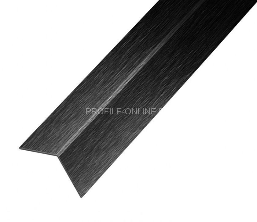 Равнополочный уголок 10х10 мм из нержавеющей стали SS 304 FSAP002-10-BS S.S.304 черный сатинированный 2.7 м