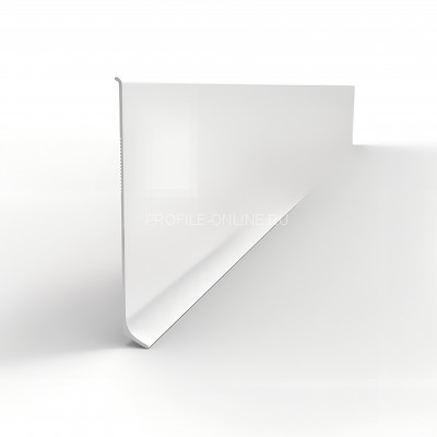 Плинтус для пола алюминиевый 60 мм Диал ПЛ-60 0033 белый муар RAL 9016 3 м