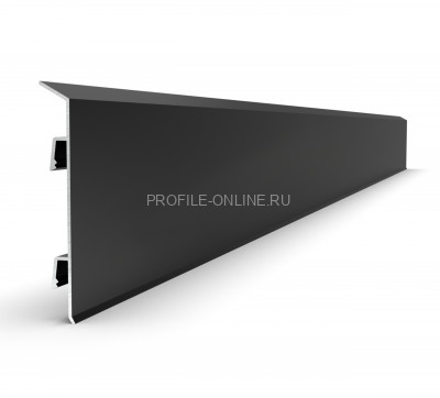 Алюминиевый плинтус для пола 70 мм Диал ДЛ-70 черный 3 м