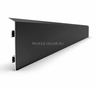 Алюминиевый плинтус для пола 70 мм Диал ДЛ-70 черный 3 м