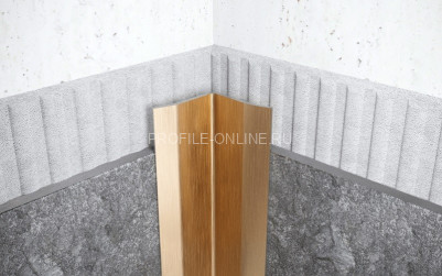 Нержавеющий уголок стальной внутренний с загнутыми краями 50х50 мм FV 50 GS золото сатинированное 300 см