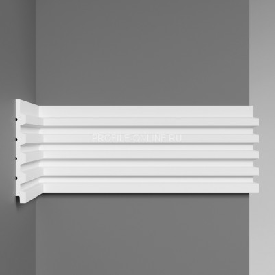 Стеновая декоративная панель 3D Decomaster D317 Дюропрофиль 122х12х2900 мм белая под покраску