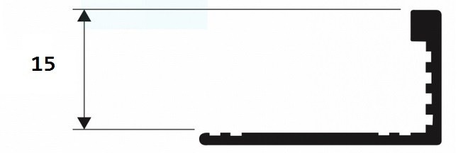 Латунный L-профиль 15 мм Progress Profiles PTOC 15 хром 2,7 м