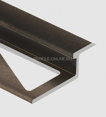 Алюминиевый Z-образный профиль 10 мм PV46-06 бронза матовая 2,7 м