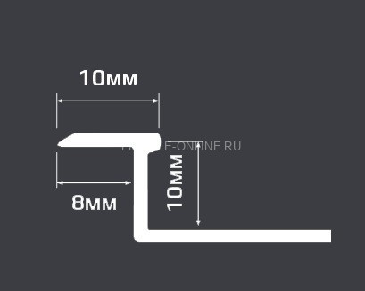 Алюминиевый Z-образный профиль 10 мм PV46-06 бронза матовая 2,7 м