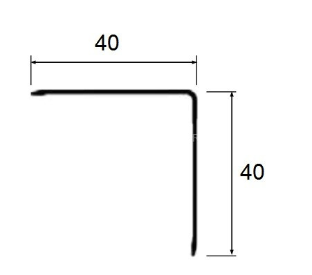 Алюминиевый уголок 40х40 мм PV66-06 бронза матовая 2,7 м