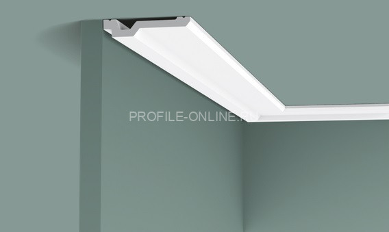 Потолочный плинтус Orac Decor Purotouch C356 белого цвета из полиуретана 20х100 мм 200 см