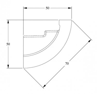 Потолочный плинтус для скрытой подсветки Orac Decor C362 белого цвета из полиуретана 50х50 мм 200 см