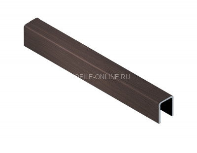 П-образный профиль из нержавеющей стали 10х10х10 мм NEEXY PVS97-07 ANTB-D антик браш темный 2.7 м