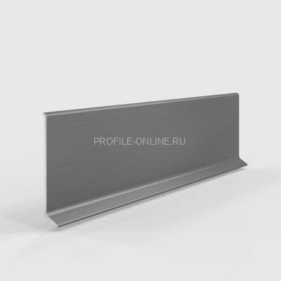 Напольный плинтус 10х60 мм из алюминия Laconistiq Adhesive 60 серебро 250 см