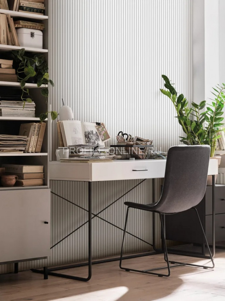 Универсальная планка-рейка для стеновой реечной панели VOX LINERIO U-XS/M PLUS LINE (для XS/M PLUS-line) белая 2650x20x11/9,5 мм