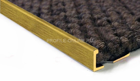 Латунный L-профиль 10 мм ЛГ-10 антик 2,7 м