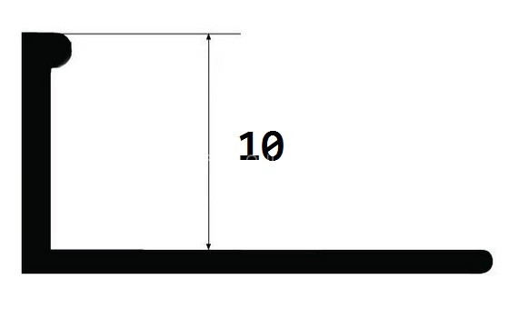 Латунный L-профиль 10 мм ЛГ-10 антик 2,7 м