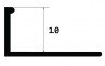 Латунный L-профиль 10 мм ЛГ-10 антик 2,7 м