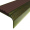 Алюминиевый угловой противоскользящий порог с резиновой вставкой 42х23 мм АУ-42/23-Антик бронза-темно-коричневый 2,7 м