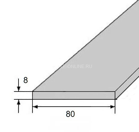 Алюминиевая полоса 80х8 мм 3 м