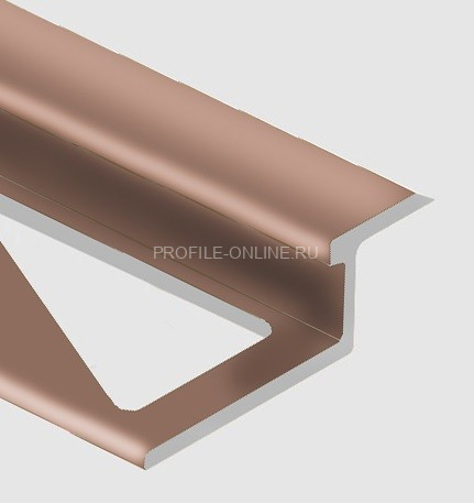 Алюминиевый Z-образный профиль 10 мм PV46-07 бронза блестящая 2,7 м