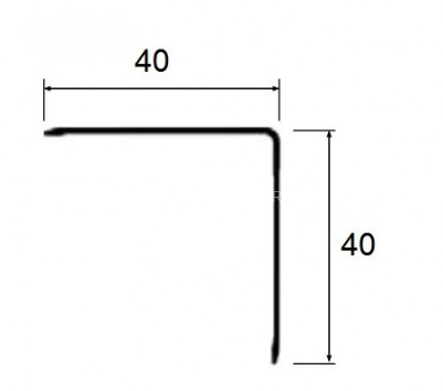 Алюминиевый уголок 40х40 мм PV66-07 бронза блестящая 2,7 м
