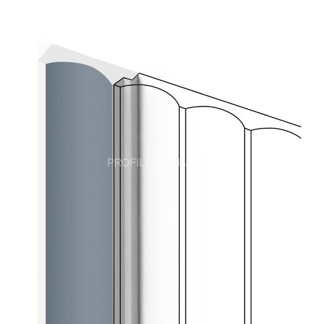 Финишный молдинг для стеновых панелей 12х32 мм HiWood LF139A BU29 серый 270 см