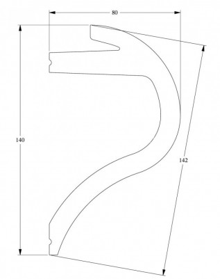 Потолочный плинтус для скрытой подсветки Orac Decor C364 белого цвета из полиуретана 140х80 мм 200 см
