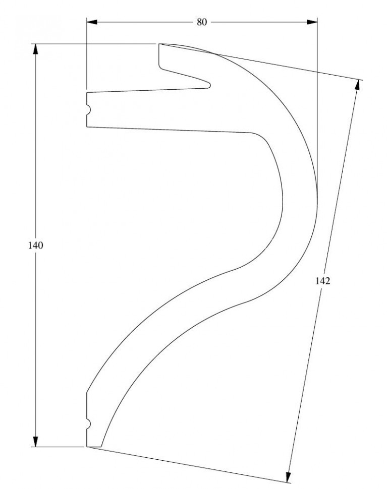 Потолочный плинтус для скрытой подсветки Orac Decor C364 белого цвета из полиуретана 140х80 мм 200 см