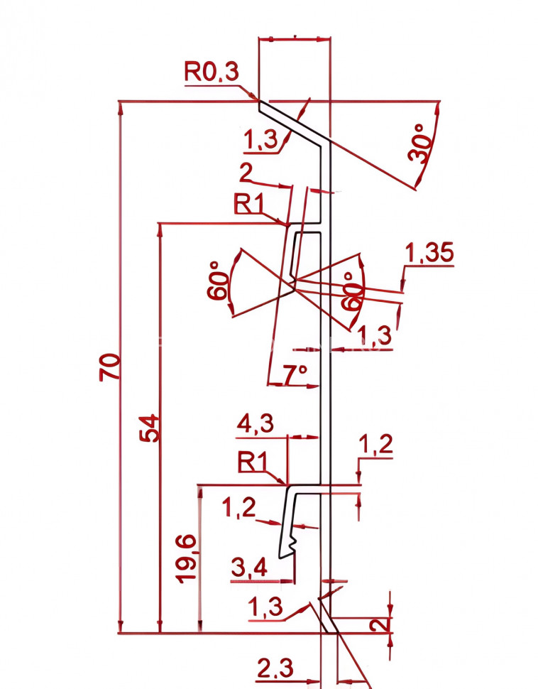 Уголок внешний для плинтуса Евротрим F-70 ПВХ серебро