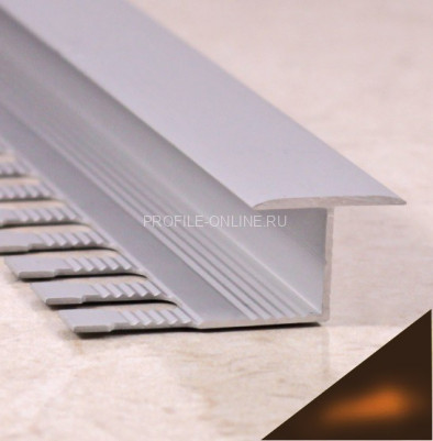 Т-профиль алюминиевый закладной 16 мм ПЗ-10 бронза глянец 2,7 м