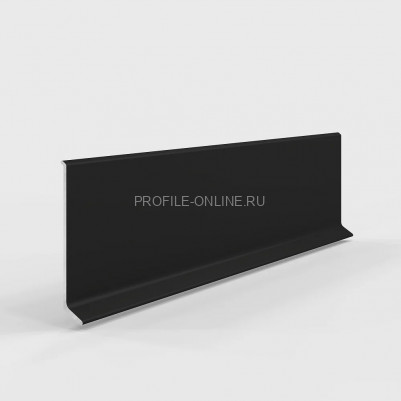 Напольный плинтус 10х60 мм из алюминия Laconistiq Adhesive 60 черный 250 см