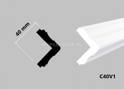 Декоративный уголок 40х40 мм HiWood C40V1 белый 2 метра