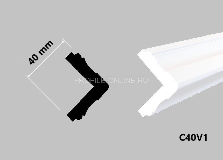 Декоративный уголок 40х40 мм HiWood C40V1 белый 2 метра